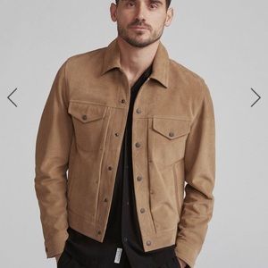 rag & bone Suede Trucker Jacket